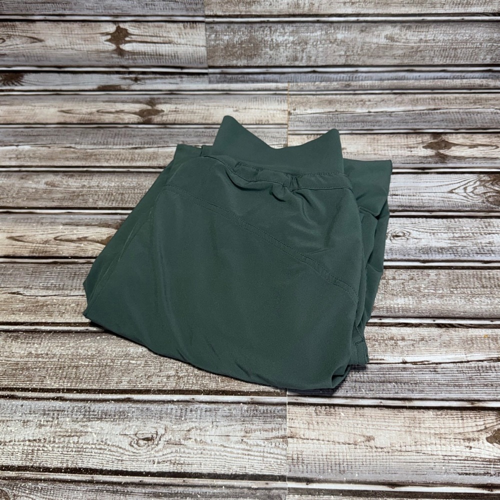 Athleta Attitude Lined Pant Women 0P Green‎ Ruched Fleece Lined Jogger Hiking